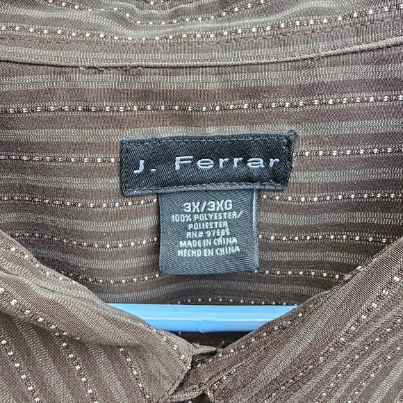 Casual shirt, rich brown, embroidered stripes - Picture 3 of 3